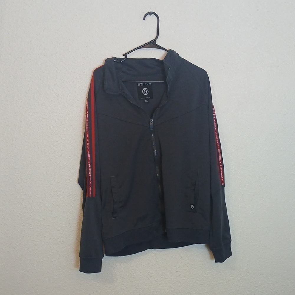 Women's Black Jacket with Red Accents